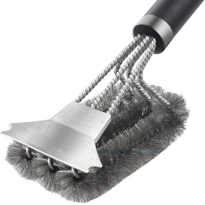 Barbecue Grill Grill Kefe Clean Tool Grill tartozékok Rozsdamentes acél sörték Tapadásmentes Tisztítókefék Grilltartozékok