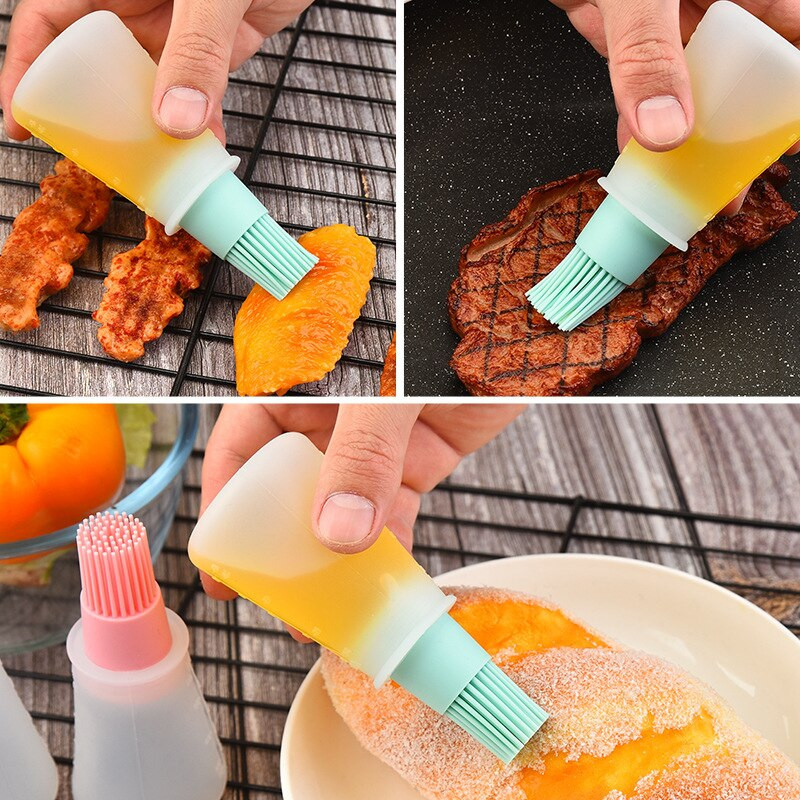 Konyhai Kiegészítők Eszközök Szilikon olajos ecset Fázókefék Torta vaj Kenyér Péksüteményes ecset Főzőedény Konyhai kütyük Grill