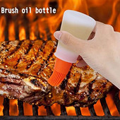 Barbecue Olajecset Olajpalack ecsettel Szilikon Hordozható Olaj adagoló Konyhához Grill Sütés Főzőeszköz Tartozékok Szerkentyűk