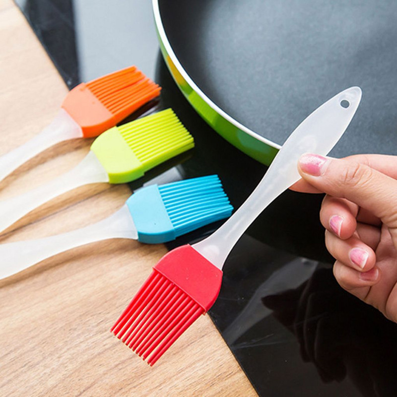 Karstā izpārdošana 1 gab pārnēsājama silikona eļļas pudele ar otu eļļas otām Šķidrā eļļa konditorejas izstrādājumi virtuves cepšanai grilēšanas rīks virtuves rīki