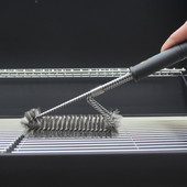 Perie de curățare pentru grătar Unelte pentru curățarea grătarului Rafturi din inoxidabil Accesorii pentru grătar de bucătărie Pete de grăsime Triunghi Peri de sârmă de oțel