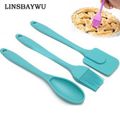 1 készlet szilikon spatula kanál kefe készlet főzőedény szerszámkészlet hőálló ráncos kefék tapadásmentes, nem bevont LINSBAYWU