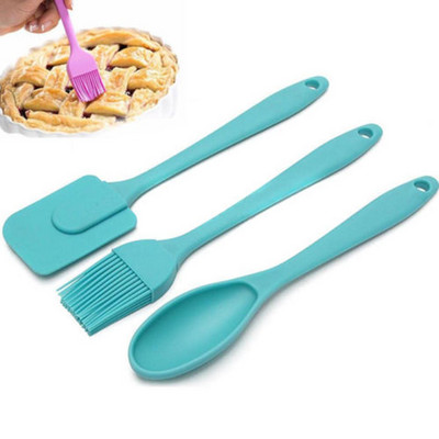 1 készlet szilikon spatula kanál kefe készlet főzőedény szerszámkészlet hőálló ráncos kefék tapadásmentes, nem bevont LINSBAYWU