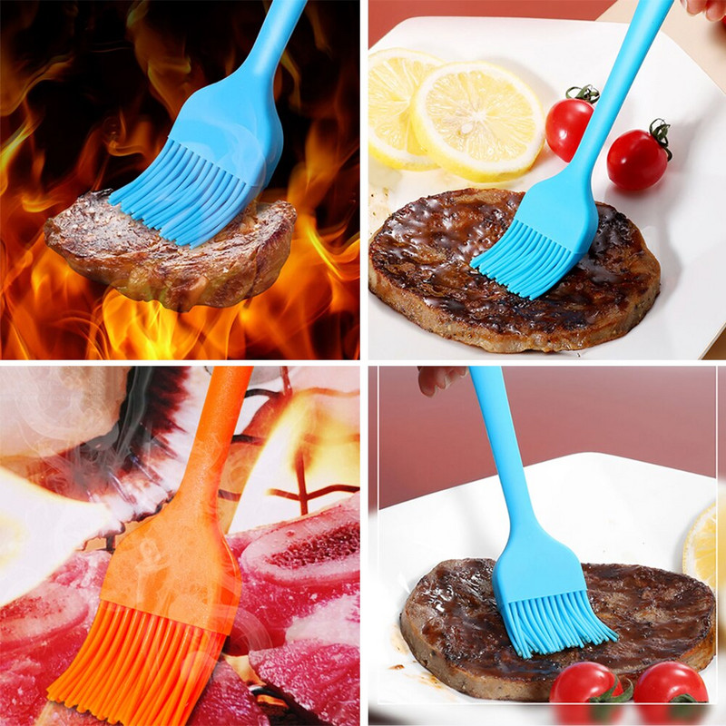 1 készlet szilikon spatula kanál kefe készlet főzőedény szerszámkészlet hőálló ráncos kefék tapadásmentes, nem bevont LINSBAYWU