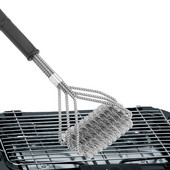 Bārbekjū tīrīšanas birste Grila tīrītājs Ēdiena gatavošanas rīki Nerūsējošais tērauds visiem grilu veidiem Stiepļu sari Grila skrāpis trīskāršā galviņa