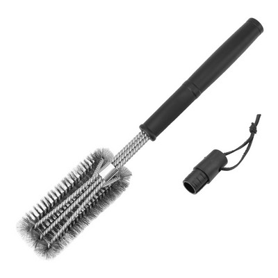 Bārbekjū tīrīšanas birste Grila tīrītājs Ēdiena gatavošanas rīki Nerūsējošais tērauds visiem grilu veidiem Stiepļu sari Grila skrāpis trīskāršā galviņa