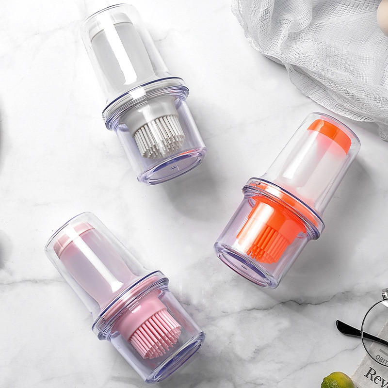 Pārnēsājama silikona eļļas birste ar pudeli grila grila eļļas birstes BBQ šķidrās eļļas konditorejas izstrādājumi virtuve BBQ rīki sīkrīki aksesuāri