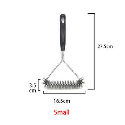 Perie pentru grătar, sârmă din oțel inoxidabil, perie antiaderentă pentru curățarea grătarului în aer liber, cu mâner, instrumente de curățare a grătarului, accesorii pentru gătit