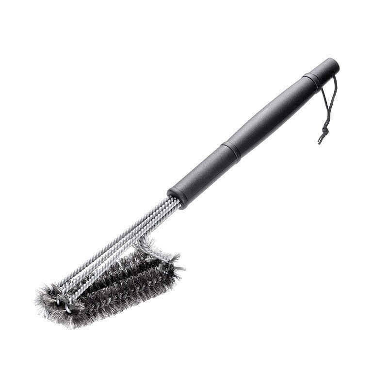 Perie pentru grătar, sârmă din oțel inoxidabil, perie antiaderentă pentru curățarea grătarului în aer liber, cu mâner, instrumente de curățare a grătarului, accesorii pentru gătit