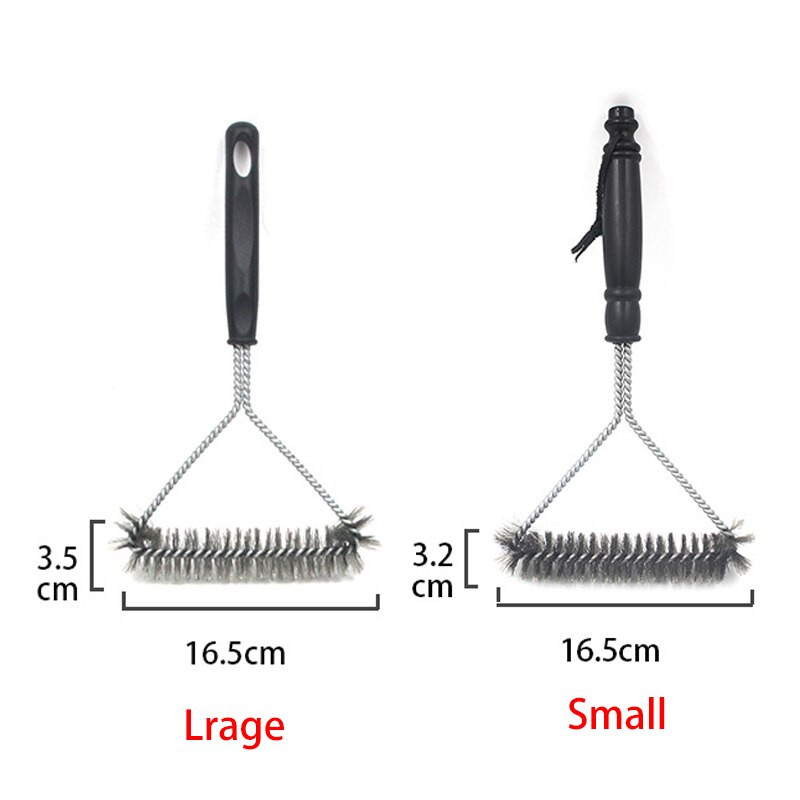 Perie pentru grătar, sârmă din oțel inoxidabil, perie antiaderentă pentru curățarea grătarului în aer liber, cu mâner, instrumente de curățare a grătarului, accesorii pentru gătit