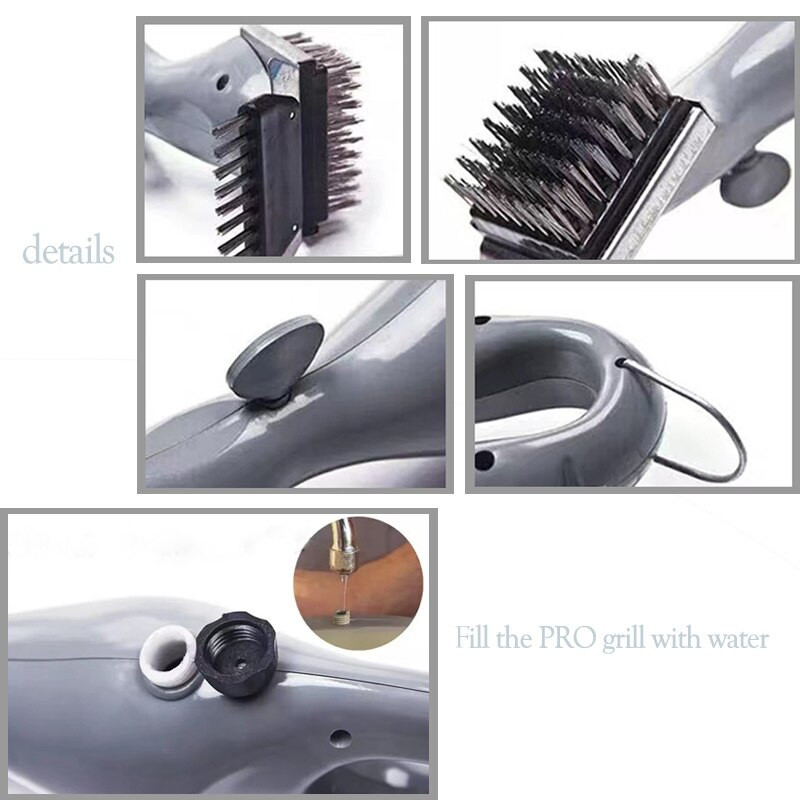 Perie de curățare grătar grătar Instrument de curățare cu abur Grătar portabil pentru grătar Accesorii cu gaz Instrument de curățare Instrument de bucătărie