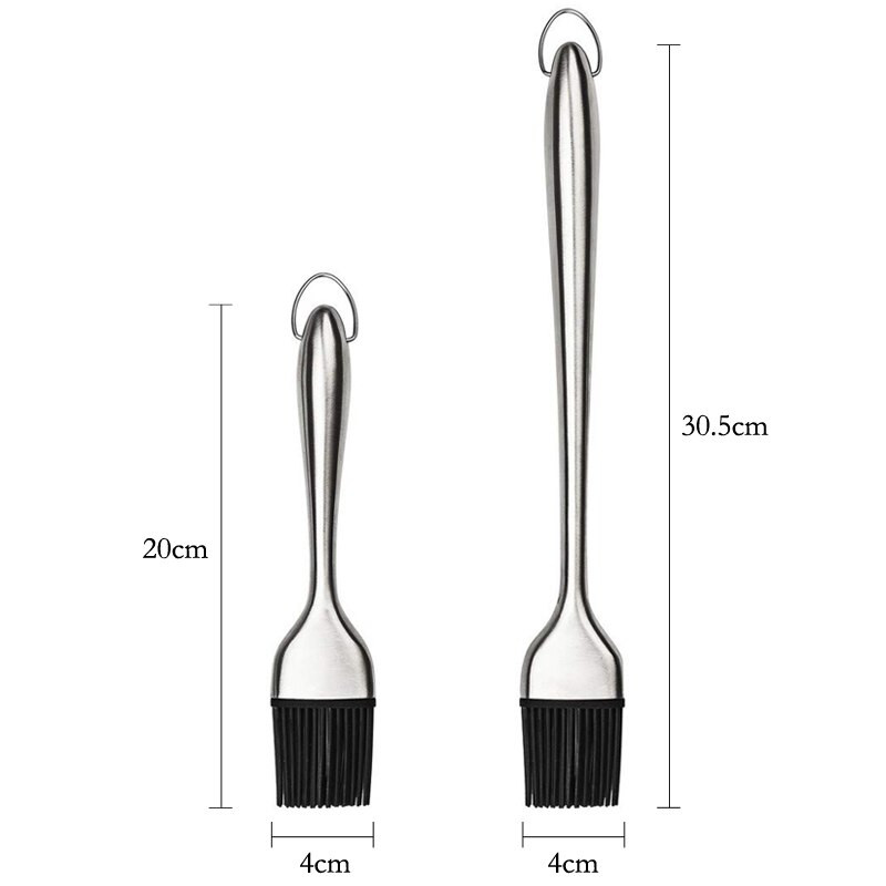 Silikoninis virtuvės aliejaus šepetys Grilio kepsninės kepimo šepetys kepsninės kepimo šepetys Silikoninis konditerijos šepetys kepimui ant grotelių BBQ priedai