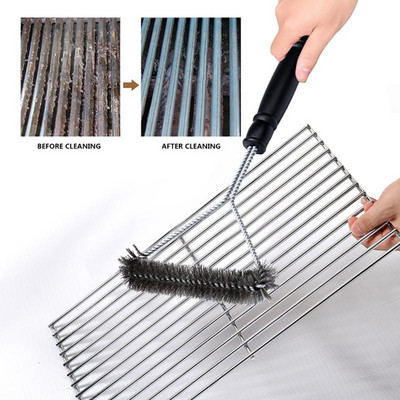 Βούρτσα καθαρισμού Μπάρμπεκιου Grill BBQ Brush Clean Tool Grill Αξεσουάρ Τρίχες Αντικολλητικές Βούρτσες Καθαρισμού Συρμάτων Αξεσουάρ μπάρμπεκιου