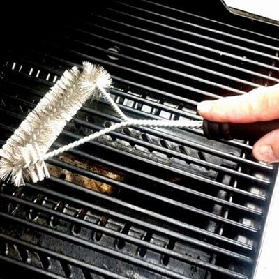 Grill Brush Βούρτσες από ανοξείδωτο ατσάλι BBQ Grill Barbecue Kit Cleaning Brush Wire Bristles Βούρτσες καθαρισμού χωρίς λάδι με λαβή