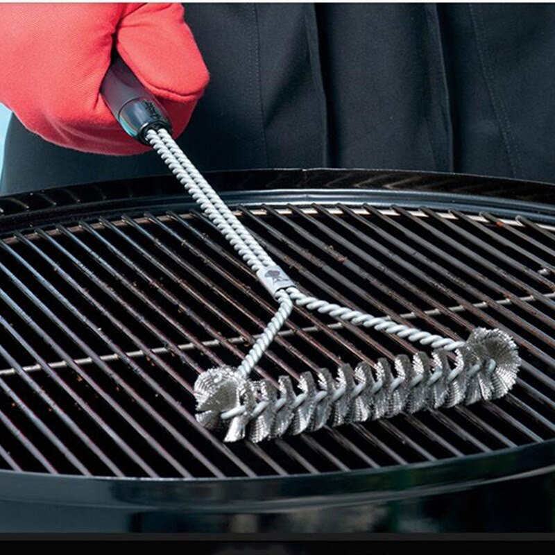 Barbecue Grill Clean Kefe Rozsdamentes acél sörték Tapadásmentes Tisztítókefék Grill Grill Drótkefe