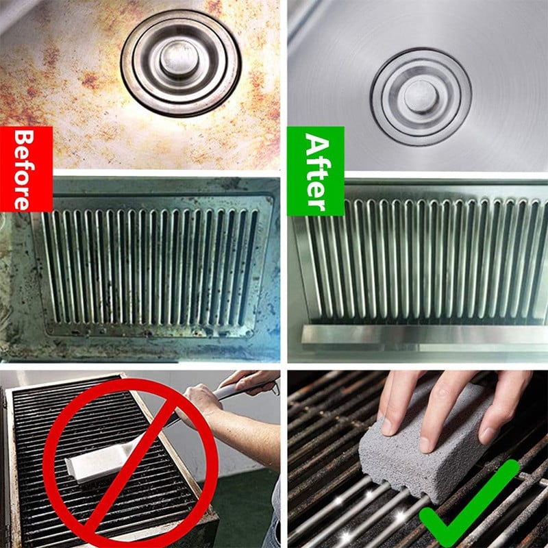 Grill Grill Tisztító Tégla Tégla Grill Tisztító Kő Grilltartók Foltok Zsírtisztító Grill eszközök Konyhai eszközök