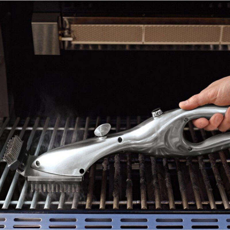 Barbekjū grila tīrīšana ar tvaiku Barbekjū grila birste ogļu tīrītājam ar tvaika vai gāzes piederumiem Pārnēsājams gatavošanas rīks