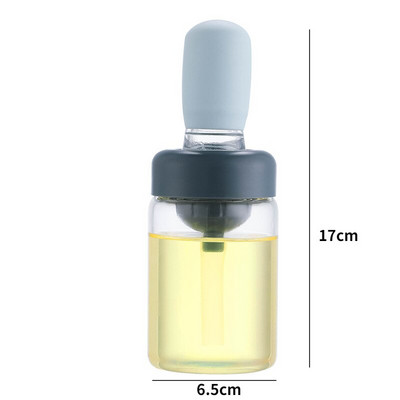 Perie portabilă pentru sticlă de ulei din silicon Grătar pentru grătar Perie pentru ulei Coacerea patiseriei Perii pentru ulei lichid Dispenser Bucătărie Instrumente pentru grătar Acces