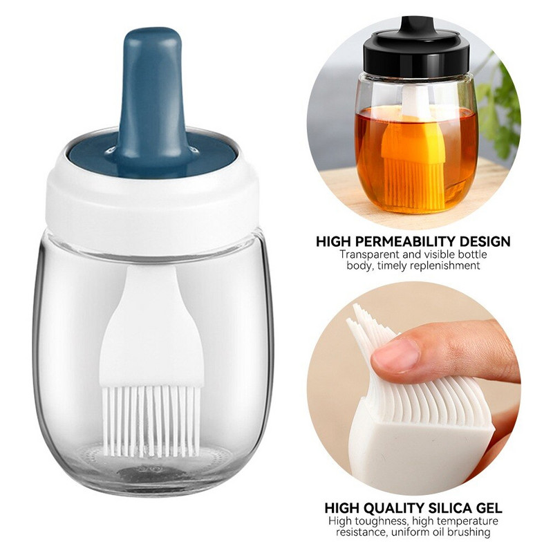 Bucătărie Grătar Instrument de bucătărie Sticlă de ulei de silicon Perie de ulei Coacerea clătite Grătar Accesorii pentru camping Gadget-uri