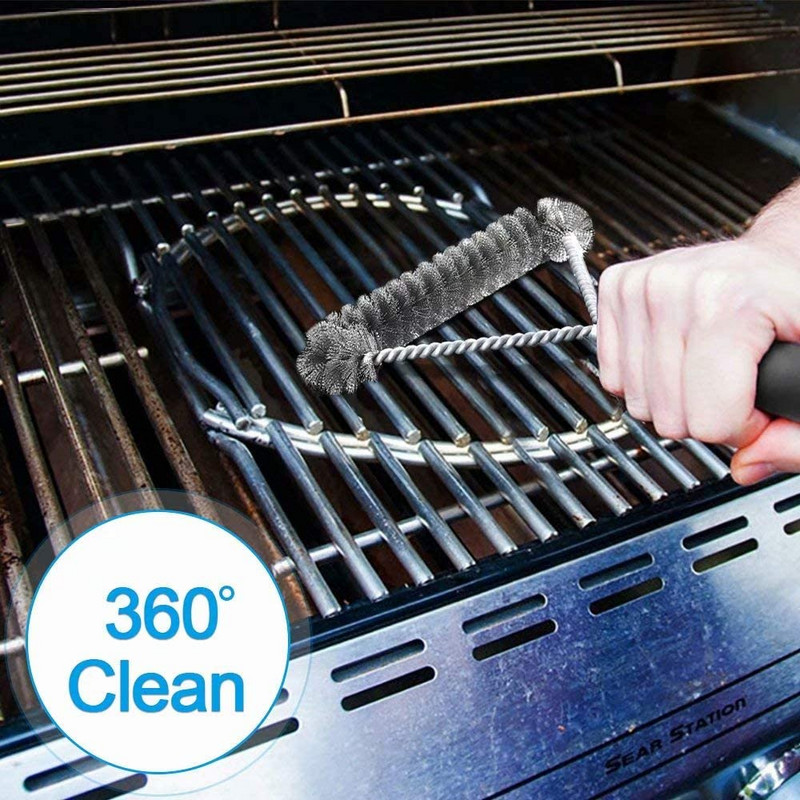 Barbecue Grill Grill Kefe Clean Tool Grill tartozékok Rozsdamentes acél sörték Tapadásmentes Tisztítókefék Grilltartozékok