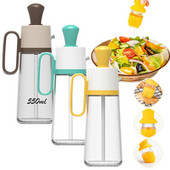 Sticlă de ulei de silicon 2 în 1 de bucătărie cu perie de ulei de măsline de capacitate mare pentru friptură de grătar pentru sos de ulei Dispenser pentru coacere instrument pentru grătar