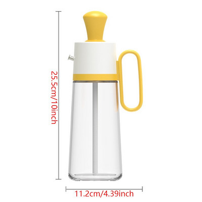 Sticlă de ulei de silicon 2 în 1 de bucătărie cu perie de ulei de măsline de capacitate mare pentru friptură de grătar pentru sos de ulei Dispenser pentru coacere instrument pentru grătar