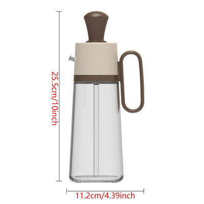 Sticlă de ulei de silicon 2 în 1 de bucătărie cu perie de ulei de măsline de capacitate mare pentru friptură de grătar pentru sos de ulei Dispenser pentru coacere instrument pentru grătar