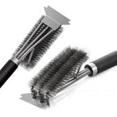1 db grillkefe BBQ Clean Tool kézi rozsdamentes acél drótsörték tisztítókefe kültéri grillezési tartozékok Dropship