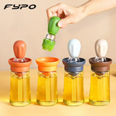 Dozator de ulei Sticlă cu perie, Bucătărie Gătit Coace Grătar Grătar Perie pentru ulei 2 în 1 Accesorii pentru bucătărie Conține ulei din sticlă din silicon