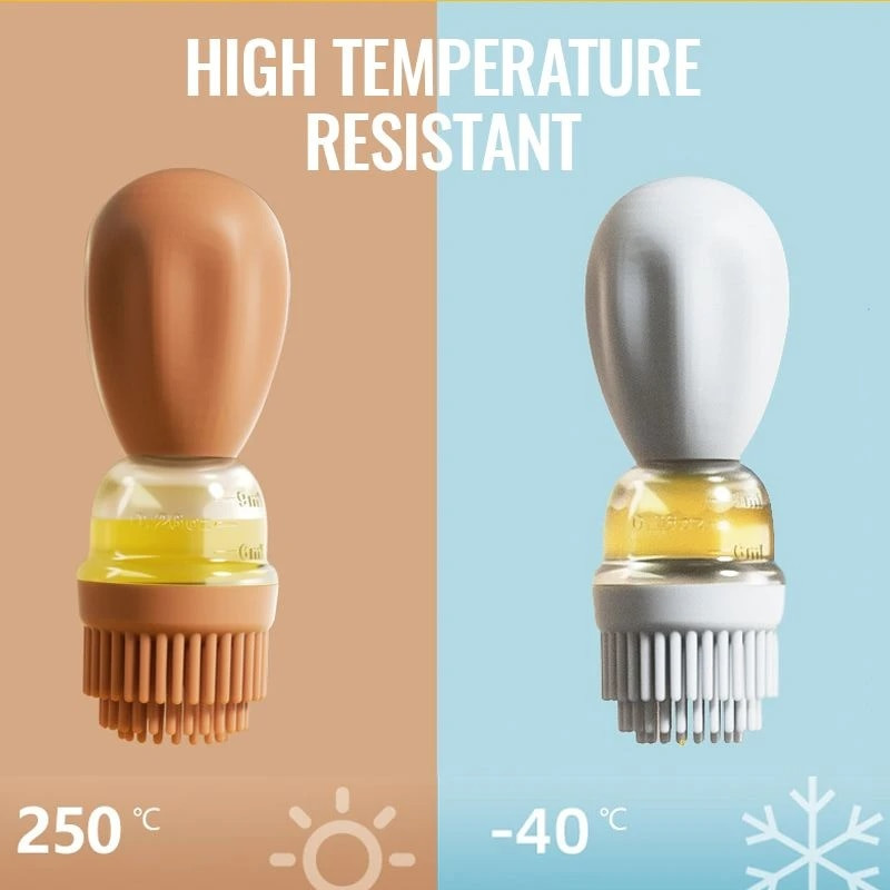 Dozator de ulei Sticlă cu perie, Bucătărie Gătit Coace Grătar Grătar Perie pentru ulei 2 în 1 Accesorii pentru bucătărie Conține ulei din sticlă din silicon