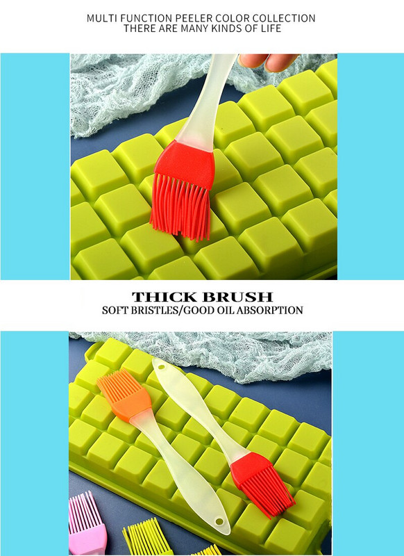 Naujas kepsninių silikoninis aliejaus šepetys ant grotelių konditerijos šepetys Grilio šepetys Grilio priedai Grilio įrankiai Grilio kepimo šepečiai Skystis