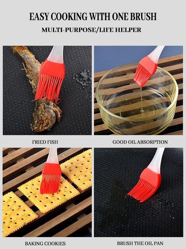 Naujas kepsninių silikoninis aliejaus šepetys ant grotelių konditerijos šepetys Grilio šepetys Grilio priedai Grilio įrankiai Grilio kepimo šepečiai Skystis