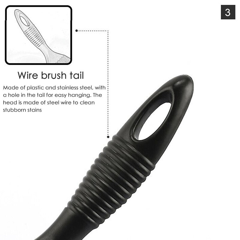 1PC perii de grătar mâner sârmă de grătar perie antiaderență de oțel curățare grătar de gătit în aer liber acasă peri de grătar accesorii unelte