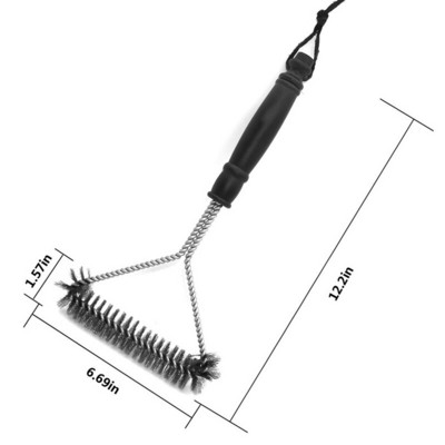 Barbecue Grill Grill Kefe Clean Tool Grill tartozékok Rozsdamentes acél sörték Tapadásmentes Tisztítókefék Grilltartozékok