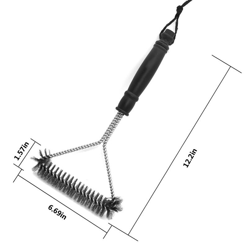 Barbecue Grill Grill Kefe Clean Tool Grill tartozékok Rozsdamentes acél sörték Tapadásmentes Tisztítókefék Grilltartozékok