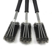 Perie de curățare a grătarului de 18 inchi, curățenie ușoară, rezistență la căldură, unelte antiaderente pentru grătar, trei perii din oțel inoxidabil