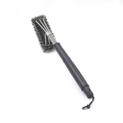 Perie de curățare a grătarului de 18 inchi, curățenie ușoară, rezistență la căldură, unelte antiaderente pentru grătar, trei perii din oțel inoxidabil