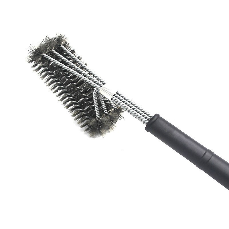 Perie de curățare a grătarului de 18 inchi, curățenie ușoară, rezistență la căldură, unelte antiaderente pentru grătar, trei perii din oțel inoxidabil