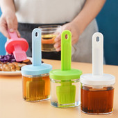 Perie pentru ulei de silicon de bucătărie Perie pentru sticlă all-în-unul rezistentă la temperaturi înalte Grătar de bucătărie în aer liber Perie pentru ulei de pâine