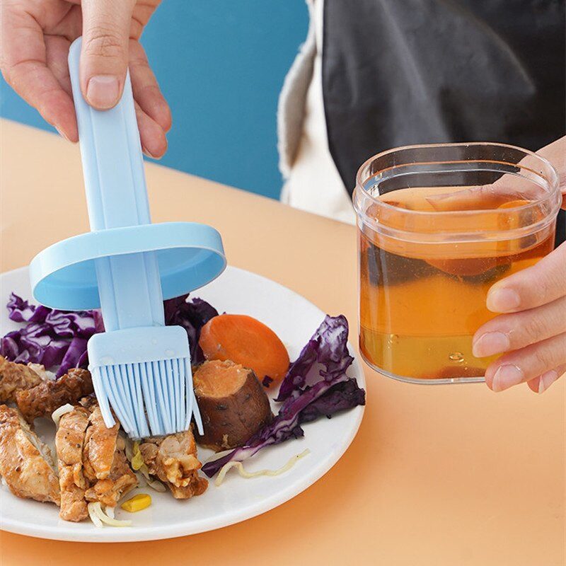 Perie pentru ulei de silicon de bucătărie Perie pentru sticlă all-în-unul rezistentă la temperaturi înalte Grătar de bucătărie în aer liber Perie pentru ulei de pâine