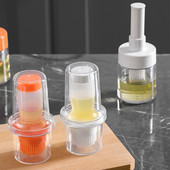 Hordozható szilikon olajos palack kefével Grill olajkefék Folyékony olajos tészta Konyhai sütés Grill szerszám hőálló kefe