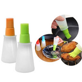 Sticlă portabilă de ulei Perie de grătar din silicon pentru grătar de bucătărie Instrument de gătit pentru coacere clătite Grătar Accesorii pentru camping Gadget-uri