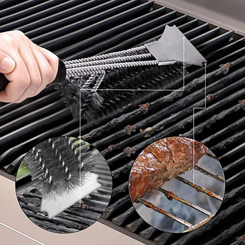 Grillkefe kaparóval Grilltisztító eszközök minden grilltípushoz Hálós Grillbúra grilltartozékok