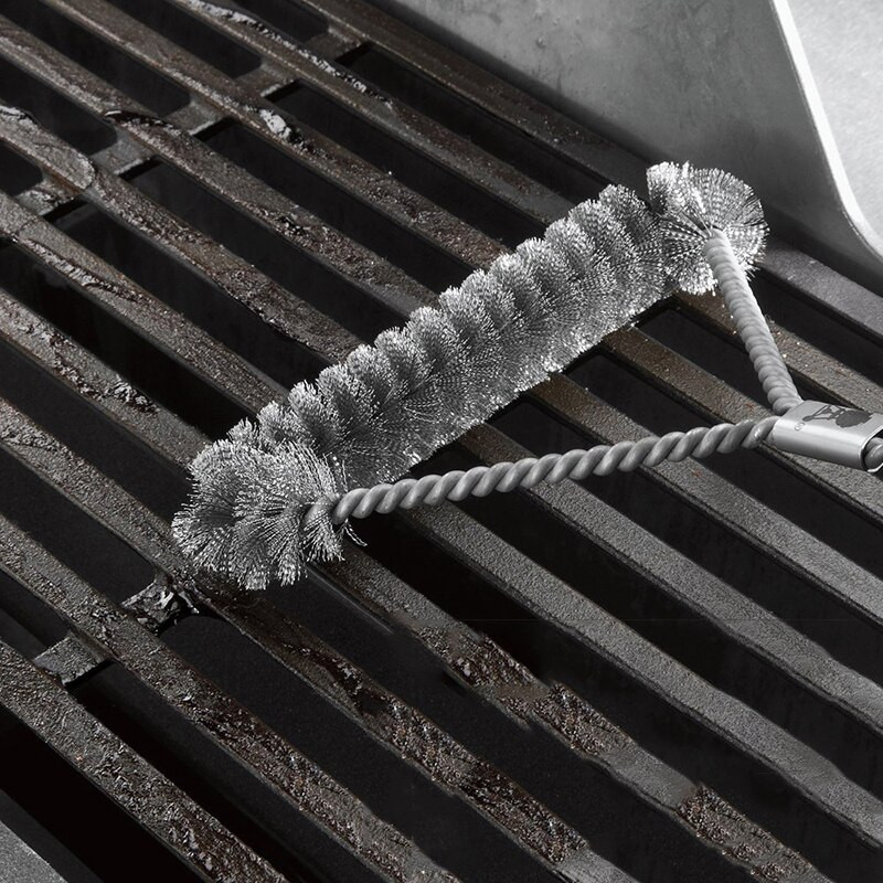 Barbecue BGrill Grill kefe rozsdamentes acél sörtéjű tisztítókefék nyéllel Tartós főzési BBQ eszközök Tapadásmentes BBQ kütyük