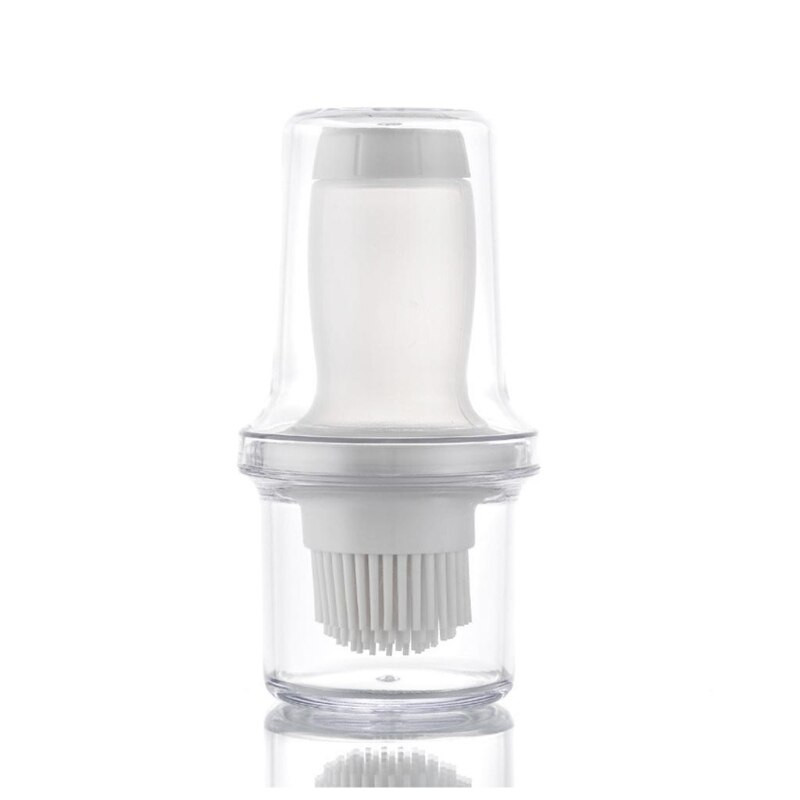 Hordozható szilikon olajkefe palack grillkefe védő burkolattal hőálló sütőeszközök sütemények grillezés kültéri használatra