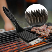 Cepillo de acero inoxidable para barbacoa, accesorios de cocina,raspador de cerdas de alambre,limpiador de rejilla