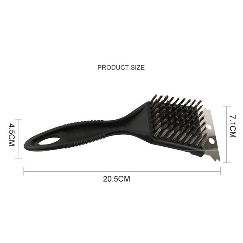 Cepillo de acero inoxidable para barbacoa, accesorios de cocina,raspador de cerdas de alambre,limpiador de rejilla