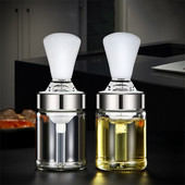 1 buc. Sticla de ulei de sticlă din silicon cu perie, grătar, perii de ulei, ulei lichid, patiserie, bucătărie, coacere, grătar, unelte de bucătărie pentru grătar