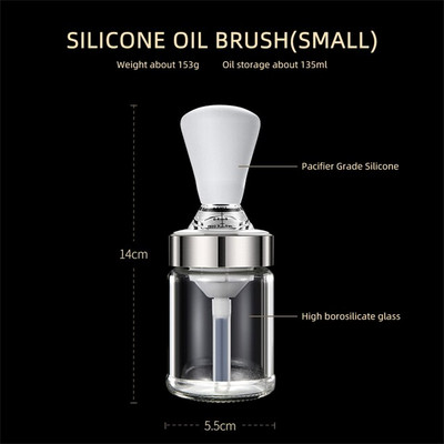 1 buc. Sticla de ulei de sticlă din silicon cu perie, grătar, perii de ulei, ulei lichid, patiserie, bucătărie, coacere, grătar, unelte de bucătărie pentru grătar