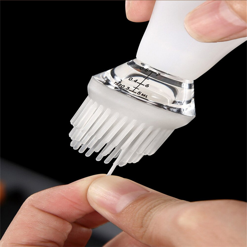 1 buc. Sticla de ulei de sticlă din silicon cu perie, grătar, perii de ulei, ulei lichid, patiserie, bucătărie, coacere, grătar, unelte de bucătărie pentru grătar